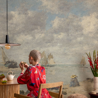 Selbstklebende Fototapete fürs Wohnzimmer mit Motiv einer Meereslandschaft