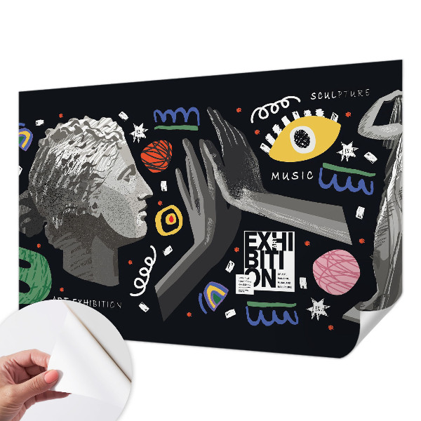 Selbstklebende Fototapete für die Wand Eine farbenfrohe Ausstellung