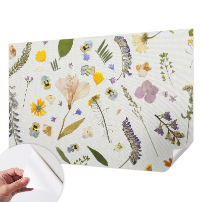 Selbstklebende Fototapete fürs Kinderzimmer mit Frühlingsblumen-Motiv