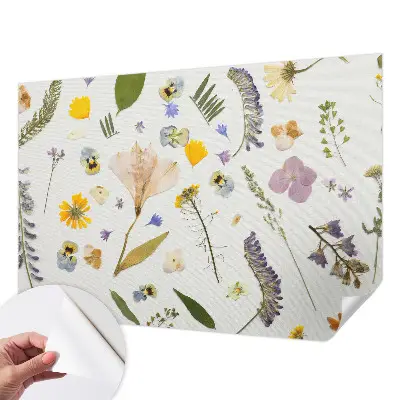 Selbstklebende Fototapete fürs Kinderzimmer mit Frühlingsblumen-Motiv