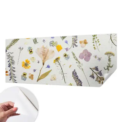 Selbstklebende Fototapete fürs Kinderzimmer mit Frühlingsblumen-Motiv