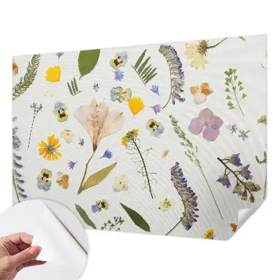 Selbstklebende Fototapete fürs Kinderzimmer mit Frühlingsblumen-Motiv