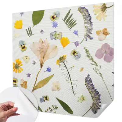 Selbstklebende Fototapete fürs Kinderzimmer mit Frühlingsblumen-Motiv
