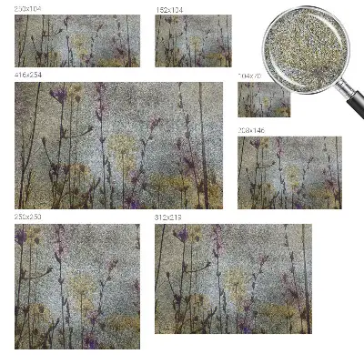 Selbstklebende Fototapete fürs Schlafzimmer mit Wildblumenmotiv