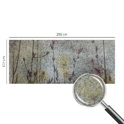 Selbstklebende Fototapete fürs Schlafzimmer mit Wildblumenmotiv