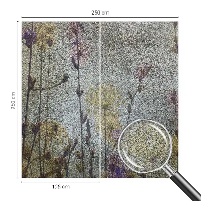 Selbstklebende Fototapete fürs Schlafzimmer mit Wildblumenmotiv