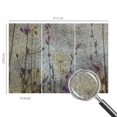 Selbstklebende Fototapete fürs Schlafzimmer mit Wildblumenmotiv