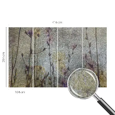 Selbstklebende Fototapete fürs Schlafzimmer mit Wildblumenmotiv