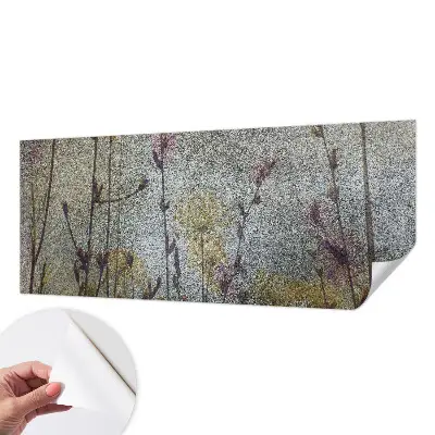 Selbstklebende Fototapete fürs Schlafzimmer mit Wildblumenmotiv