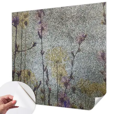 Selbstklebende Fototapete fürs Schlafzimmer mit Wildblumenmotiv