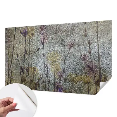 Selbstklebende Fototapete fürs Schlafzimmer mit Wildblumenmotiv