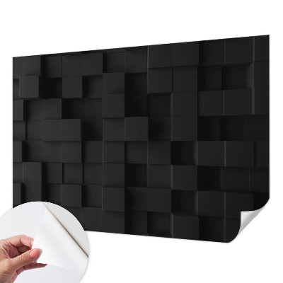 Fototapete in 3D-Optik mit dreidimensionalem Würfelmotiv