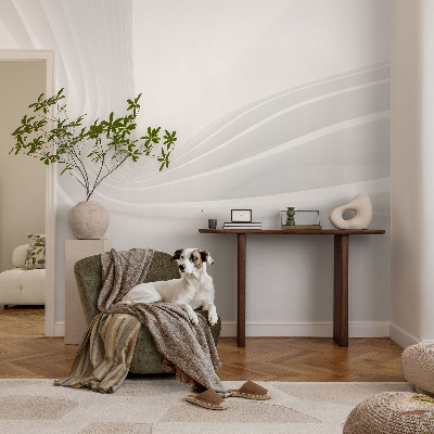 65D-Fototapete fürs Schlafzimmer mit wellenförmigem Linienmuster