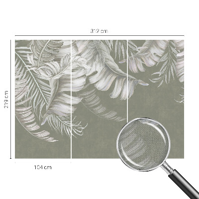 Moderne Fototapete nach Maß Zarte Blätter