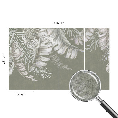 Moderne Fototapete nach Maß Zarte Blätter