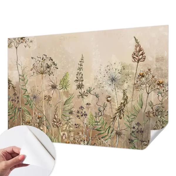 Selbstklebende Fototapete für die Wand mit rustikalem Blumenmotiv