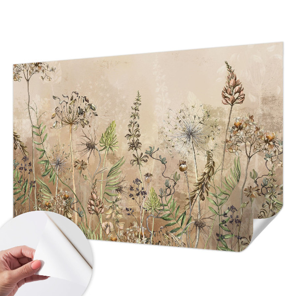 Selbstklebende Fototapete für die Wand Rustikale Blumen