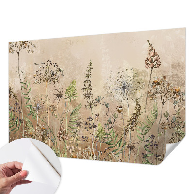 Selbstklebende Fototapete für die Wand mit rustikalem Blumenmotiv
