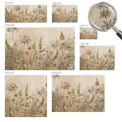 Selbstklebende Fototapete für die Wand mit rustikalem Blumenmotiv
