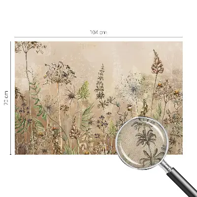 Selbstklebende Fototapete für die Wand mit rustikalem Blumenmotiv