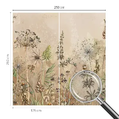Selbstklebende Fototapete für die Wand mit rustikalem Blumenmotiv