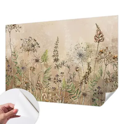 Selbstklebende Fototapete für die Wand mit rustikalem Blumenmotiv