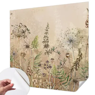 Selbstklebende Fototapete für die Wand mit rustikalem Blumenmotiv