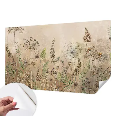 Selbstklebende Fototapete für die Wand mit rustikalem Blumenmotiv
