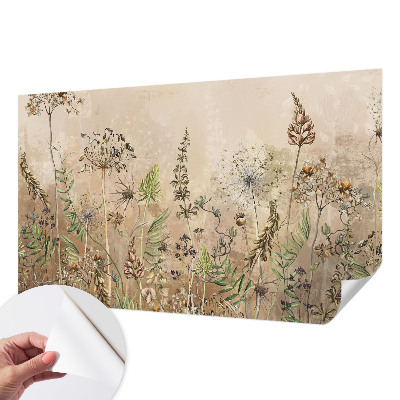 Selbstklebende Fototapete für die Wand Rustikale Blumen