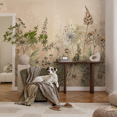 Selbstklebende Fototapete für die Wand Rustikale Blumen