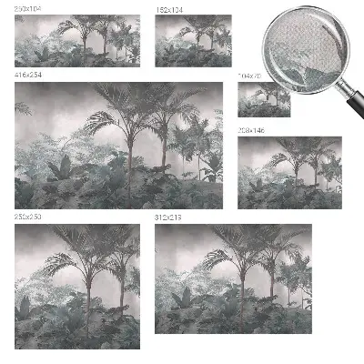 Selbstklebende Fototapete fürs Wohnzimmer mit exotischem Naturmotiv