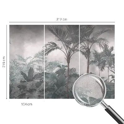 Selbstklebende Fototapete fürs Wohnzimmer mit exotischem Naturmotiv