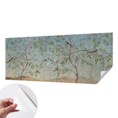 Selbstklebende Fototapete fürs Schlafzimmer Vögel in den Bäumen