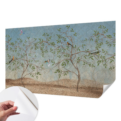 Selbstklebende Fototapete fürs Schlafzimmer Vögel in den Bäumen