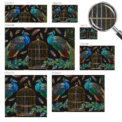 Selbstklebende Fototapete für die Wand Pfauenbild