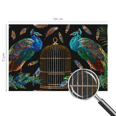 Selbstklebende Fototapete für die Wand Pfauenbild