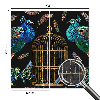 Selbstklebende Fototapete für die Wand Pfauenbild