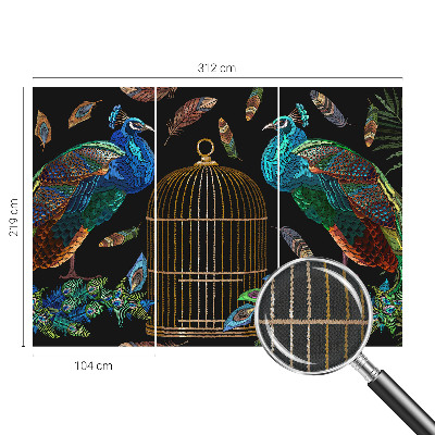 Selbstklebende Fototapete für die Wand Pfauenbild