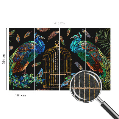 Selbstklebende Fototapete für die Wand Pfauenbild