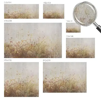 Selbstklebende Fototapete fürs Wohnzimmer mit Motiv „Harmonie der Wiese“