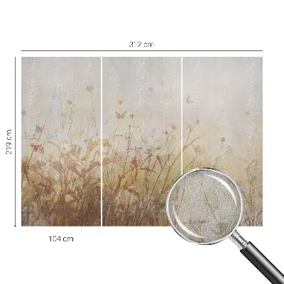 Selbstklebende Fototapete fürs Wohnzimmer mit Motiv „Harmonie der Wiese“