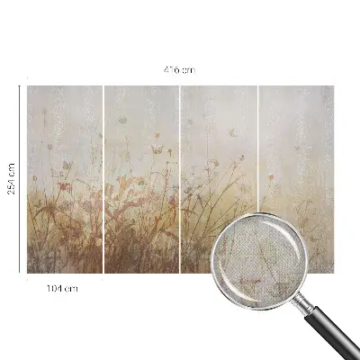 Selbstklebende Fototapete fürs Wohnzimmer mit Motiv „Harmonie der Wiese“
