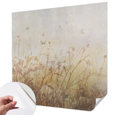 Selbstklebende Fototapete fürs Wohnzimmer mit Motiv „Harmonie der Wiese“