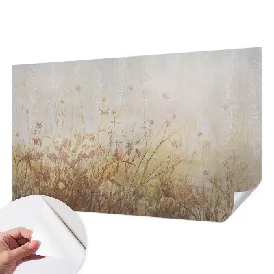 Selbstklebende Fototapete fürs Wohnzimmer mit Motiv „Harmonie der Wiese“
