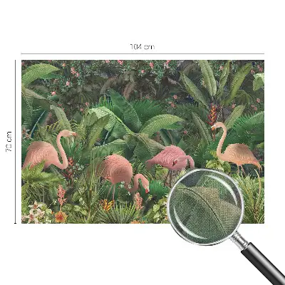 69D-Fototapete fürs Schlafzimmer mit rosa Flamingos