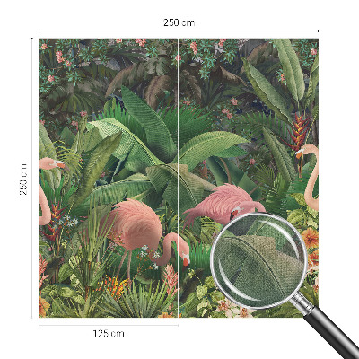 69D-Fototapete fürs Schlafzimmer Rosa Flamingos