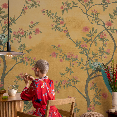 Selbstklebende Fototapete Pfauenbäume