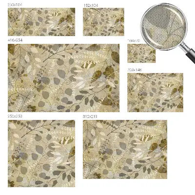 Selbstklebende Fototapete für die Wand mit Zweigblättern als Muster