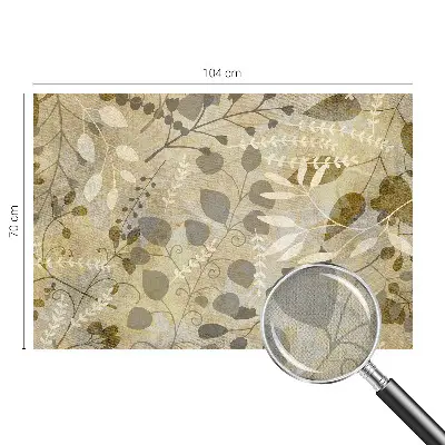 Selbstklebende Fototapete für die Wand mit Zweigblättern als Muster
