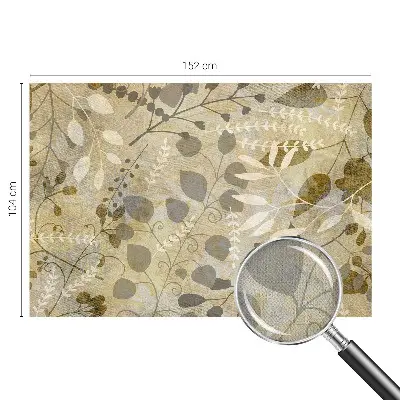 Selbstklebende Fototapete für die Wand mit Zweigblättern als Muster